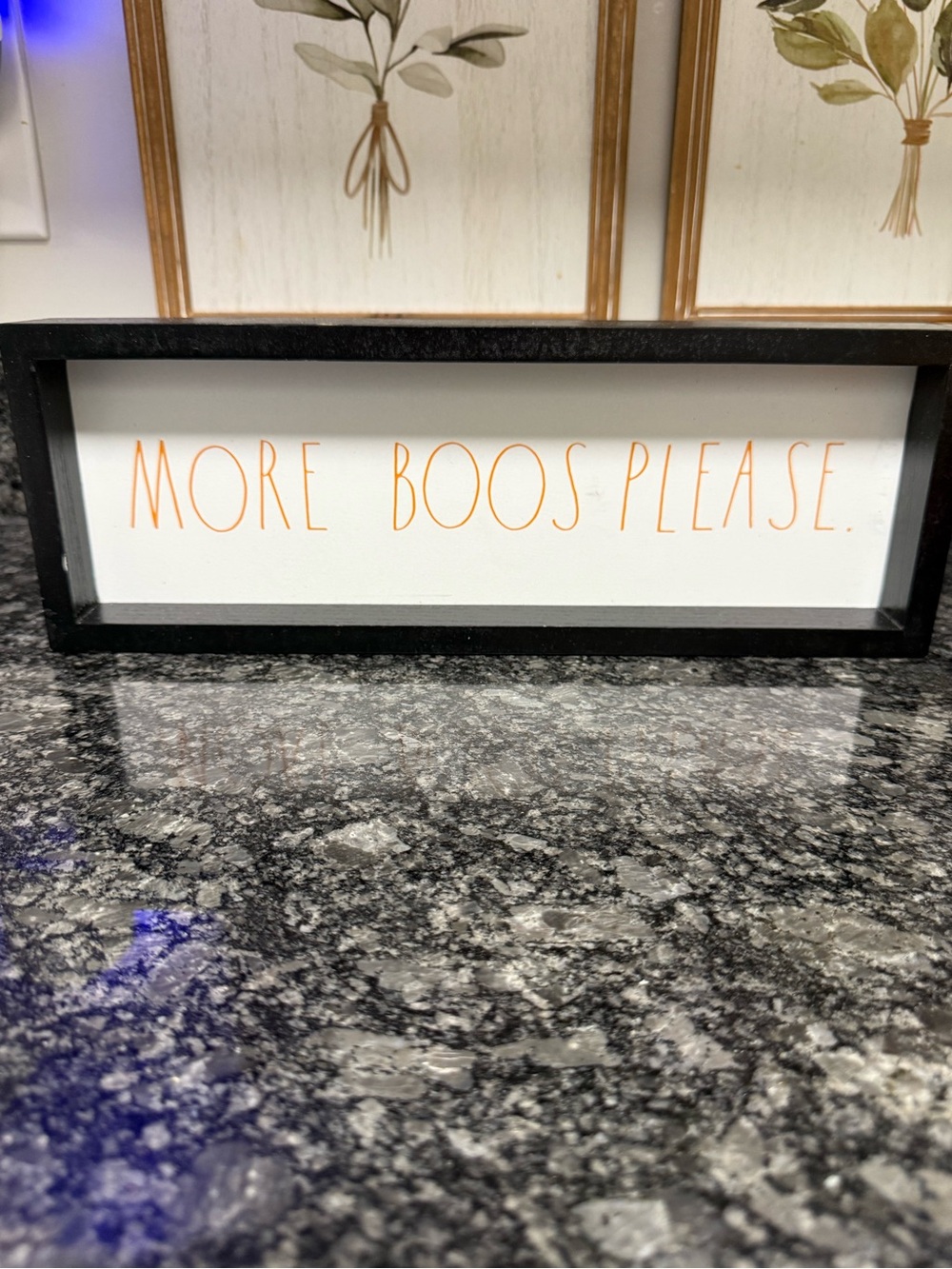 Rae Dunn More Boos Please Framed Halloween Sign